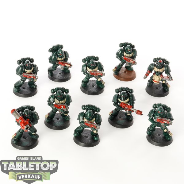 Dark Angels - 10 x Tactical Squad klassisch - bemalt