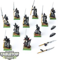 Dark Elves - 10 Spearmen klassisch - bemalt