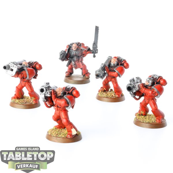 Space Marines - 5 x Devastator Squad klassisch - teilweise bemalt