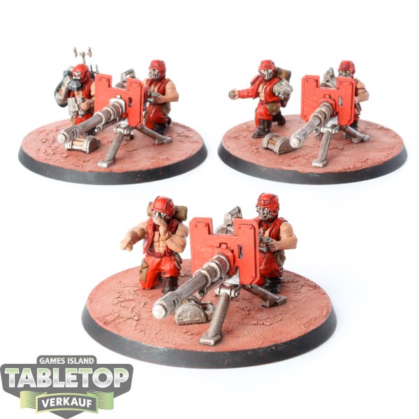 Astra Militarum - 3 x Catachan Heavy Weapon Squad - bemalt