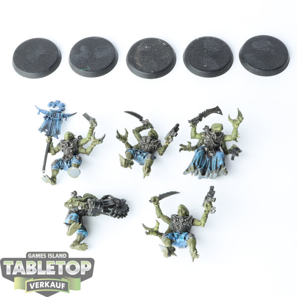 Genestealer Cults - 5 x Acolyte Hybrids - teilweise bemalt