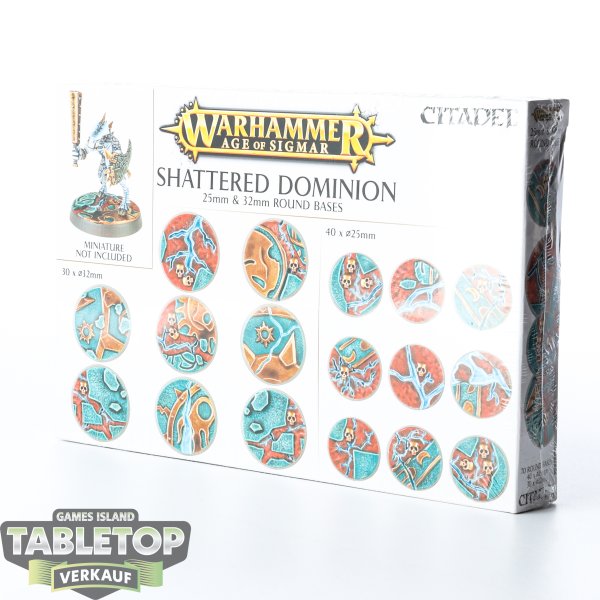 Bases - Shattered Dominion 25 & 32mm Round Bases - Originalverpackt / Neu