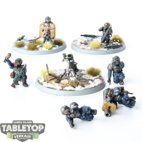 Astra Militarum - 3 x Heavy Weapons Squad klassisch - bemalt