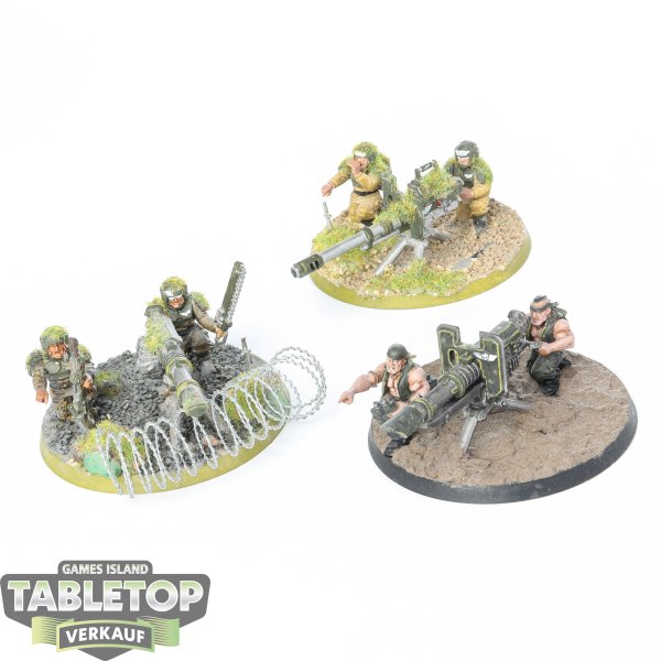 Astra Militarum - 3 Heavy Weapon Teams - bemalt