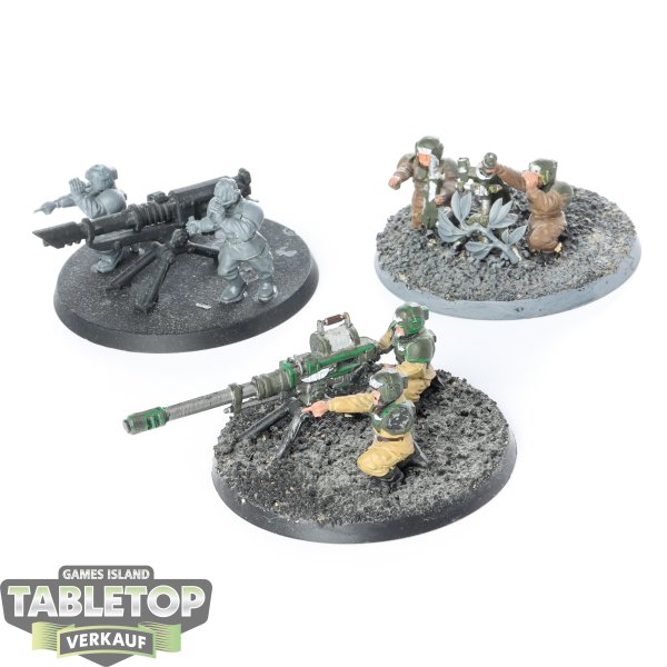 Astra Militarum - 3 Heavy Weapon Teams - teilweise bemalt