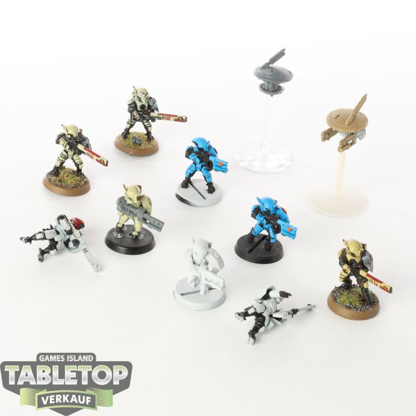 Tau Empire - 10x Fire Warriors - teilweise bemalt