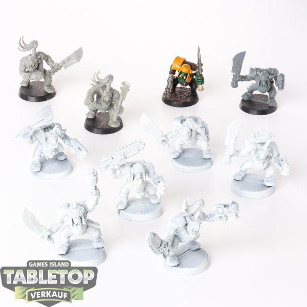 Orks - 10x Ork Boyz - teilweise bemalt