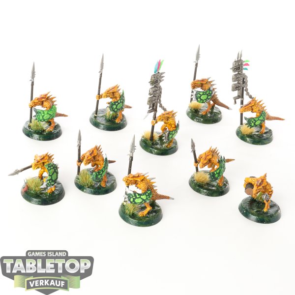 Seraphon - 10x Saurus Warriors - klassisch - teilweise bemalt