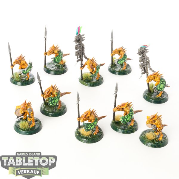 Seraphon - 10x Saurus Warriors - klassisch - teilweise bemalt