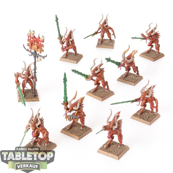 Blades of Khorne - 10x Daemons Of Khorne Bloodletters - bemalt