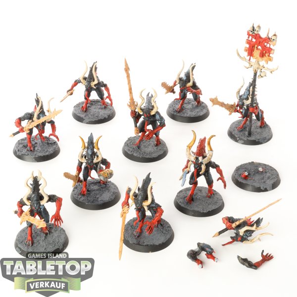 Blades of Khorne - 10x Bloodletters - teilweise bemalt