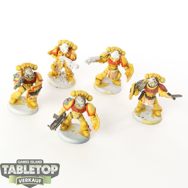 Space Marines - 5x Vanguard Veteran Squad - klassisch - teilweise bemalt