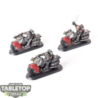 Space Marines - 3x Biker - bemalt