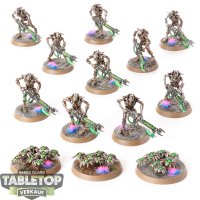 Necrons - 10x Necron Warriors & 3x Scarabs - bemalt