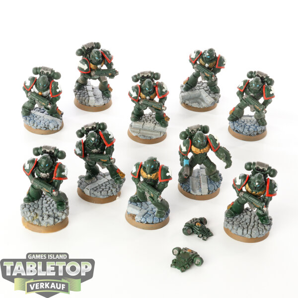 Dark Angels - 10 Tactical Marines - bemalt