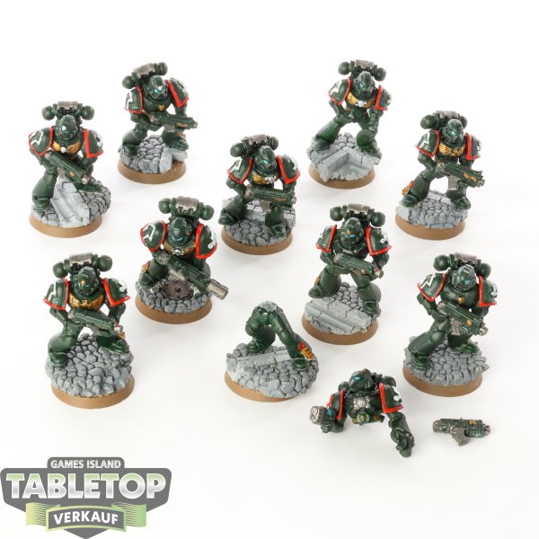 Dark Angels - 10 Tactical Marines - bemalt