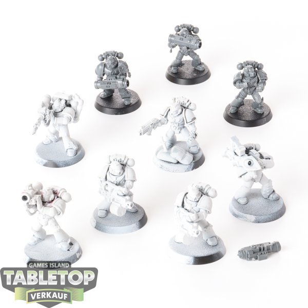 Space Marines - 9 Tactical Marines klassisch - teilweise bemalt