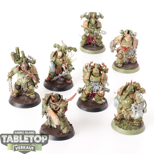 Death Guard - 7  Plague Marines - bemalt