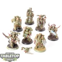 Death Guard - 7 Plague Marines - bemalt