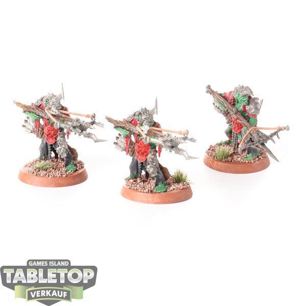 Orruk Warclans - 3 Man-Skewer Boltboyz - bemalt