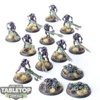 Necrons - 10 Necron Warriors & 3 Scarabs - bemalt