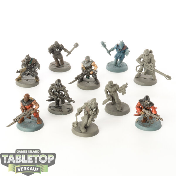 Chaos Space Marines - 10x Chaos Cultists - klassisch - teilweise bemalt