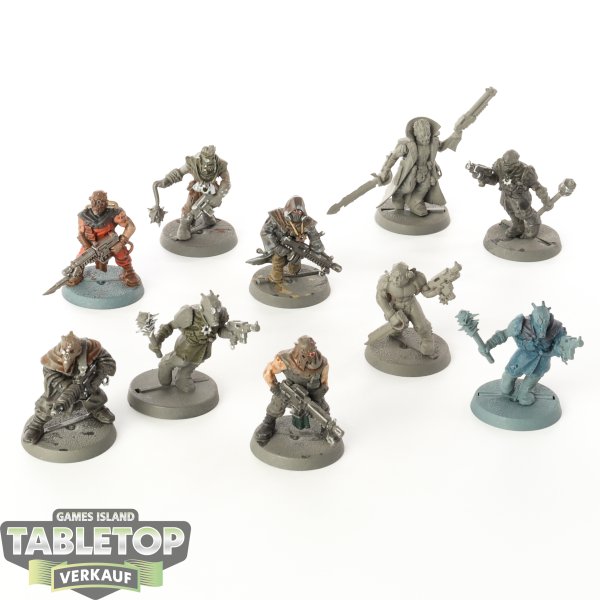 Chaos Space Marines - 10x Chaos Cultists - klassisch - teilweise bemalt