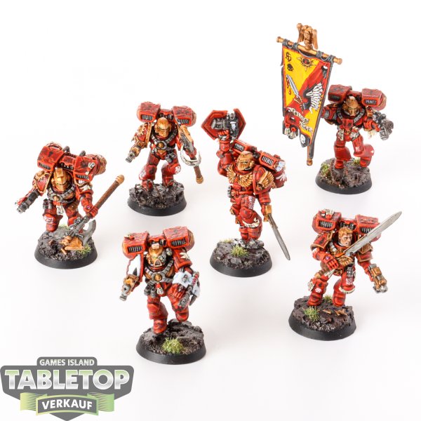 Blood Angels - 6 Vanguard Veteran Squad - bemalt