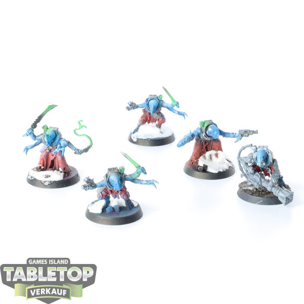 Genestealer Cults - 5 Acolyte Hybrids - teilweise bemalt