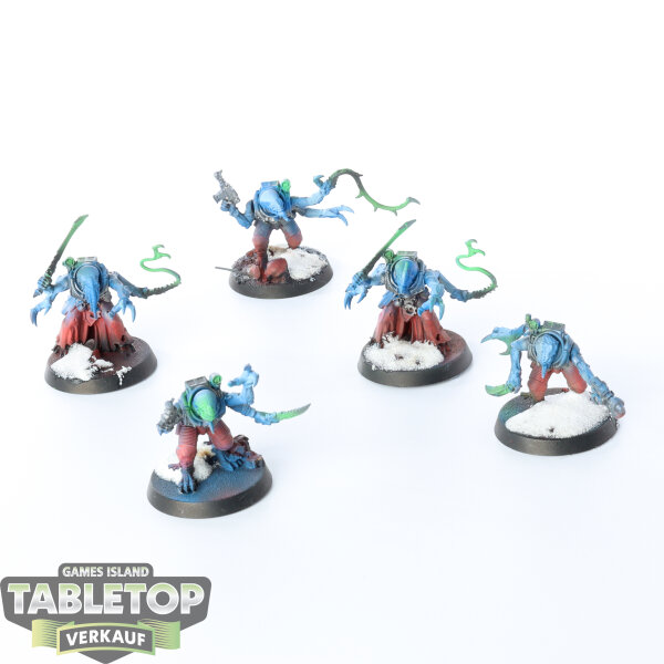 Genestealer Cults - 5 Acolyte Hybrids - teilweise bemalt