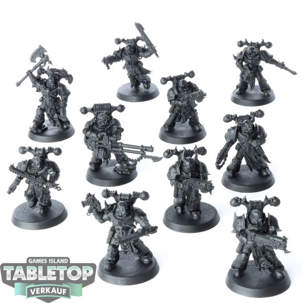 Chaos Space Marines - 10 Chaos Space Marines - grundiert