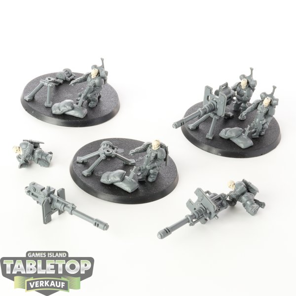 Astra Militarum - 3 x Heavy Weapons Squad klassisch - teilweise bemalt