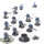 Tau Empire - 10 Fire Warriors, 2 Drones & 1 DS8 tactical support turret - teilweise bemalt