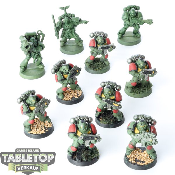 Space Marines - 10 x Tactical Squad klassisch - teilweise bemalt
