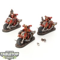 Chaos Space Marines - 3 Chaos Bikers - bemalt