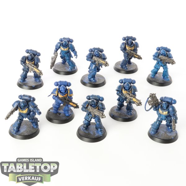 Space Marines - 10 Primaris Intercessors - teilweise bemalt