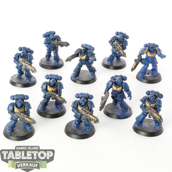 Space Marines - 10 Primaris Intercessors - teilweise bemalt