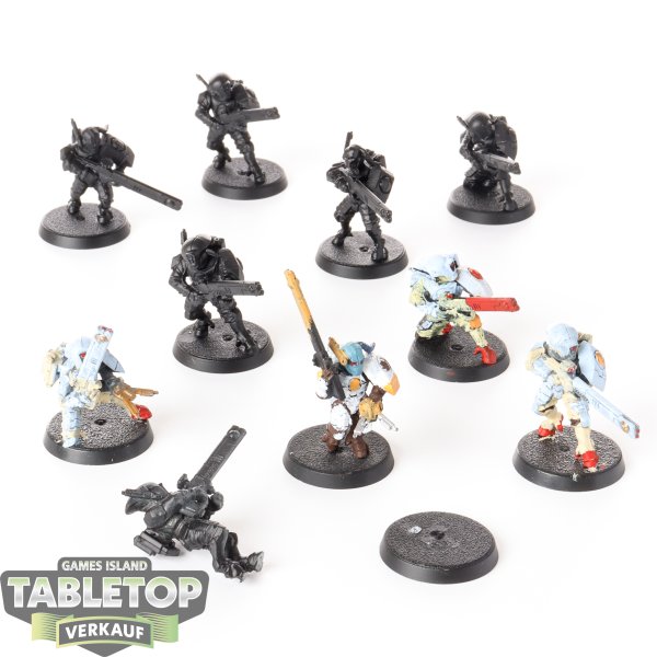 Tau Empire - 10 Fire Warriors - teilweise bemalt