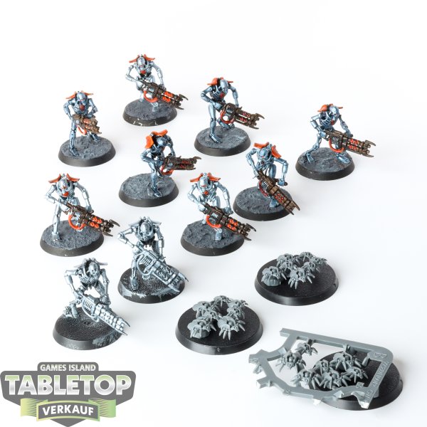 Necrons - 10 x Necron Warriors - teilweise bemalt