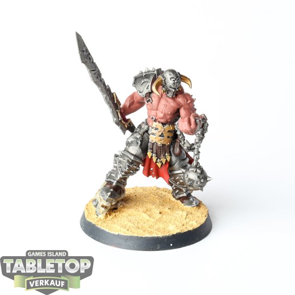 Blades of Khorne - Slaughterpriest with Hackblade and Wrath-hammer - bemalt