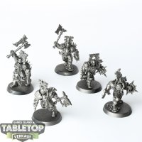 Blades of Khorne - 5 x Blood Warriors - teilweise bemalt