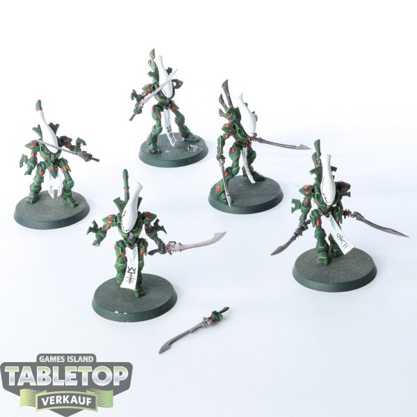 Craftworlds - 5x Wraithblades - bemalt