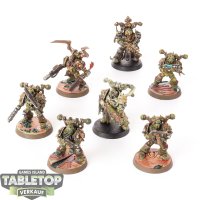 Death Guard - 7x Plague Marines - bemalt