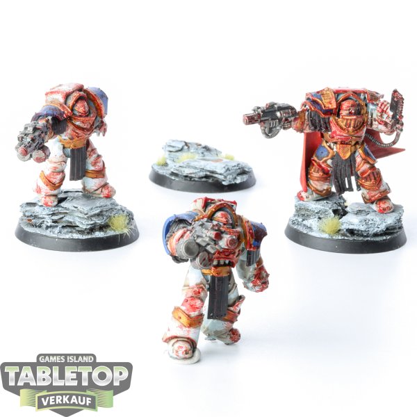 Horus Heresy - World Eaters Cataphractii Praetor & 2 Terminators - bemalt