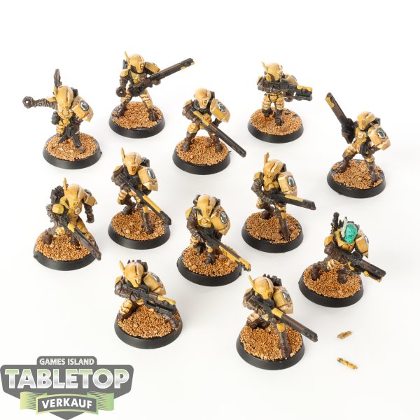 Tau Empire - 12 Fire Warriors Strike Team - bemalt