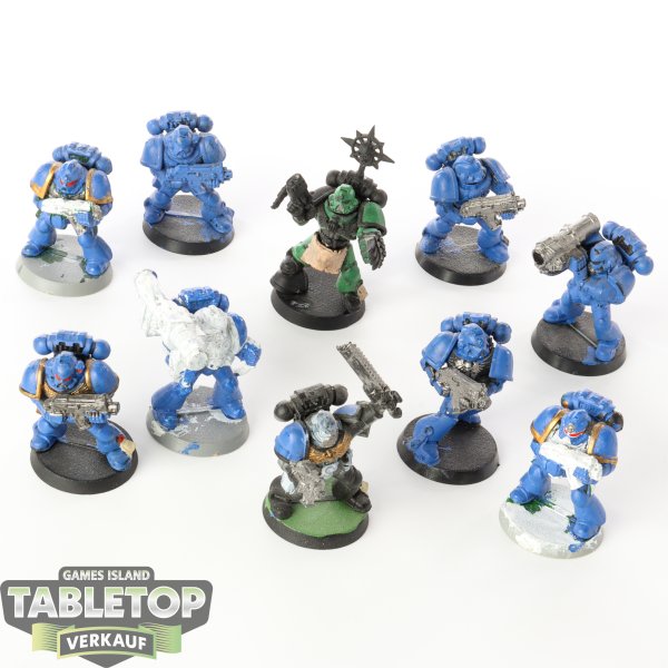 Space Marines - 10 Tactical Squad - teilweise bemalt