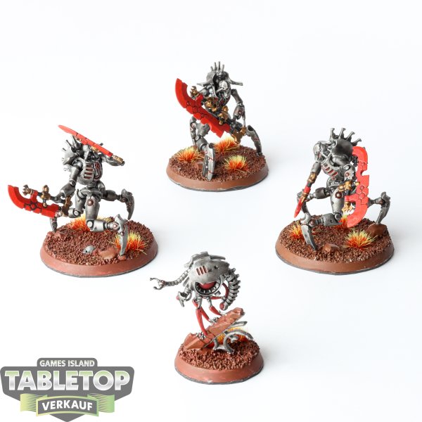 Necrons - 3 x Skorpekh Destroyers & Plasmacyte - bemalt