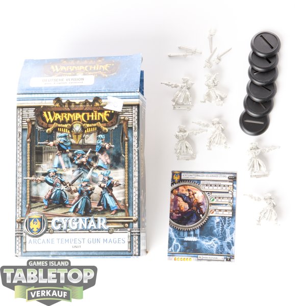 Cygnar - 6 Arcane Tempest Gun Mages - Originalverpackt / Neu