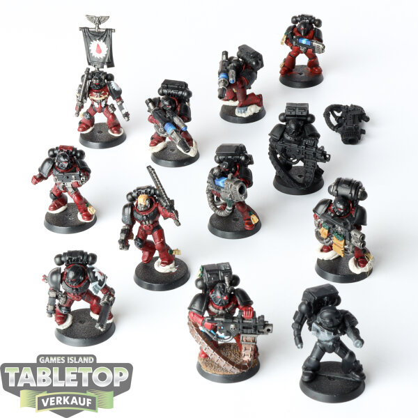 Space Marines - 12 Tactical Marines klassisch - teilweise bemalt