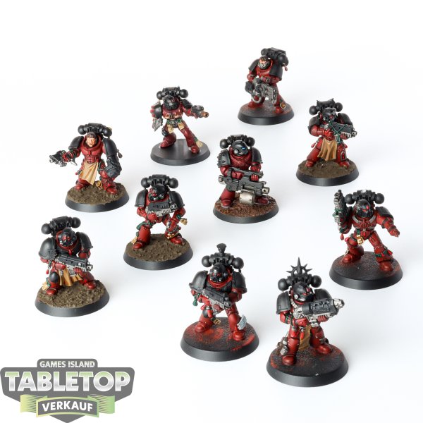 Space Marines - 10 Tactical Marines - teilweise bemalt